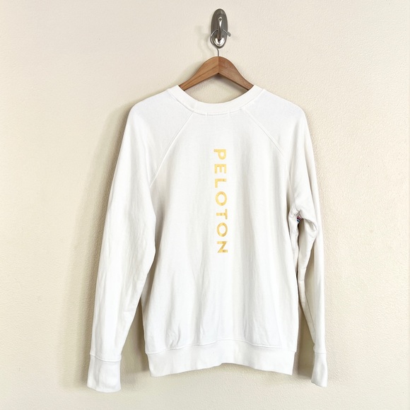 SPIRITUAL GANGSTER x PELOTON Classic Crew Sweatshirt in White - Picture 7 of 11